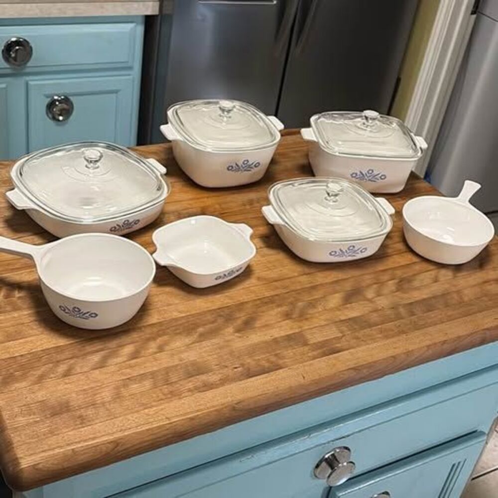 CorningWare Blue Cornflower Casserole Set